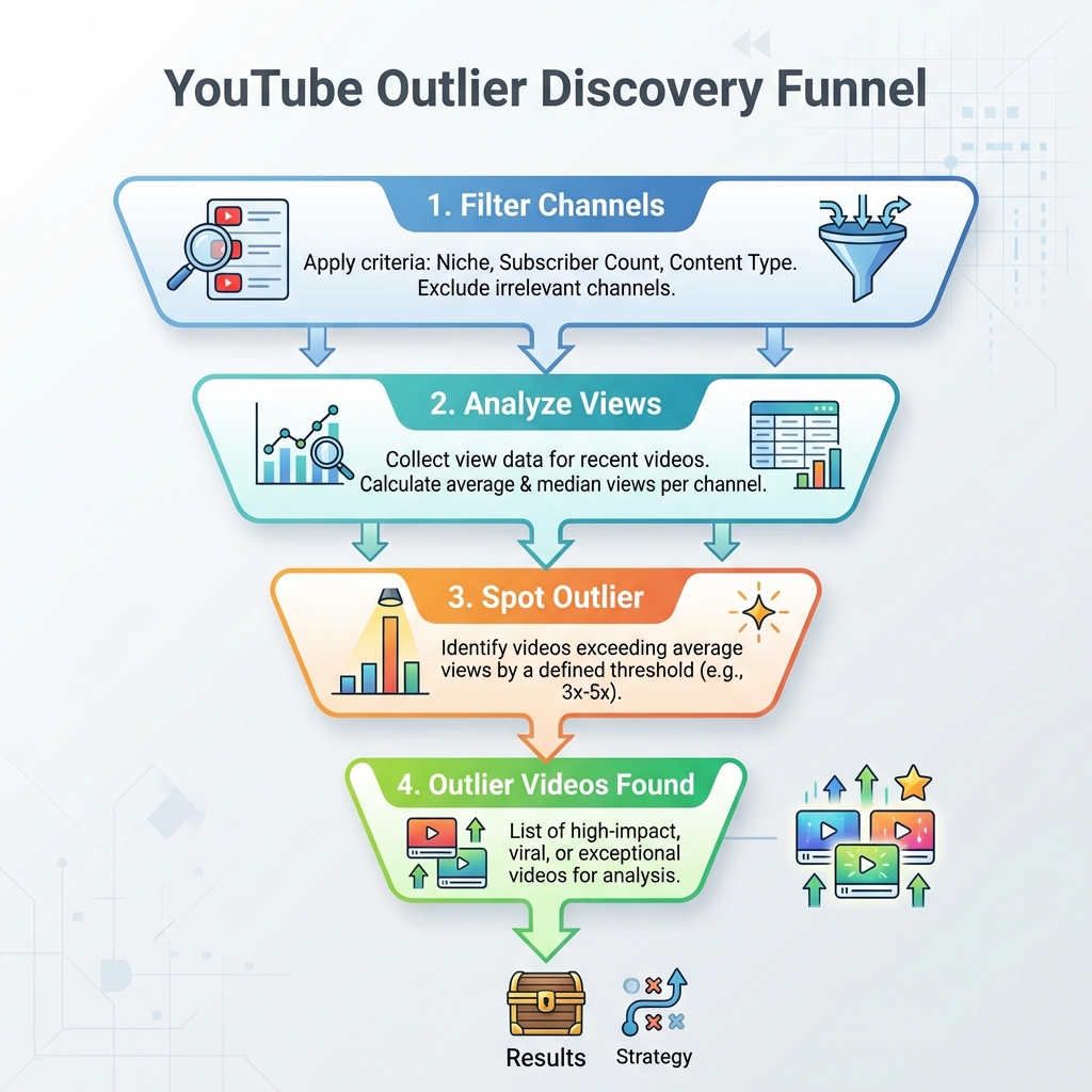 YouTube Outlier Research Funnel